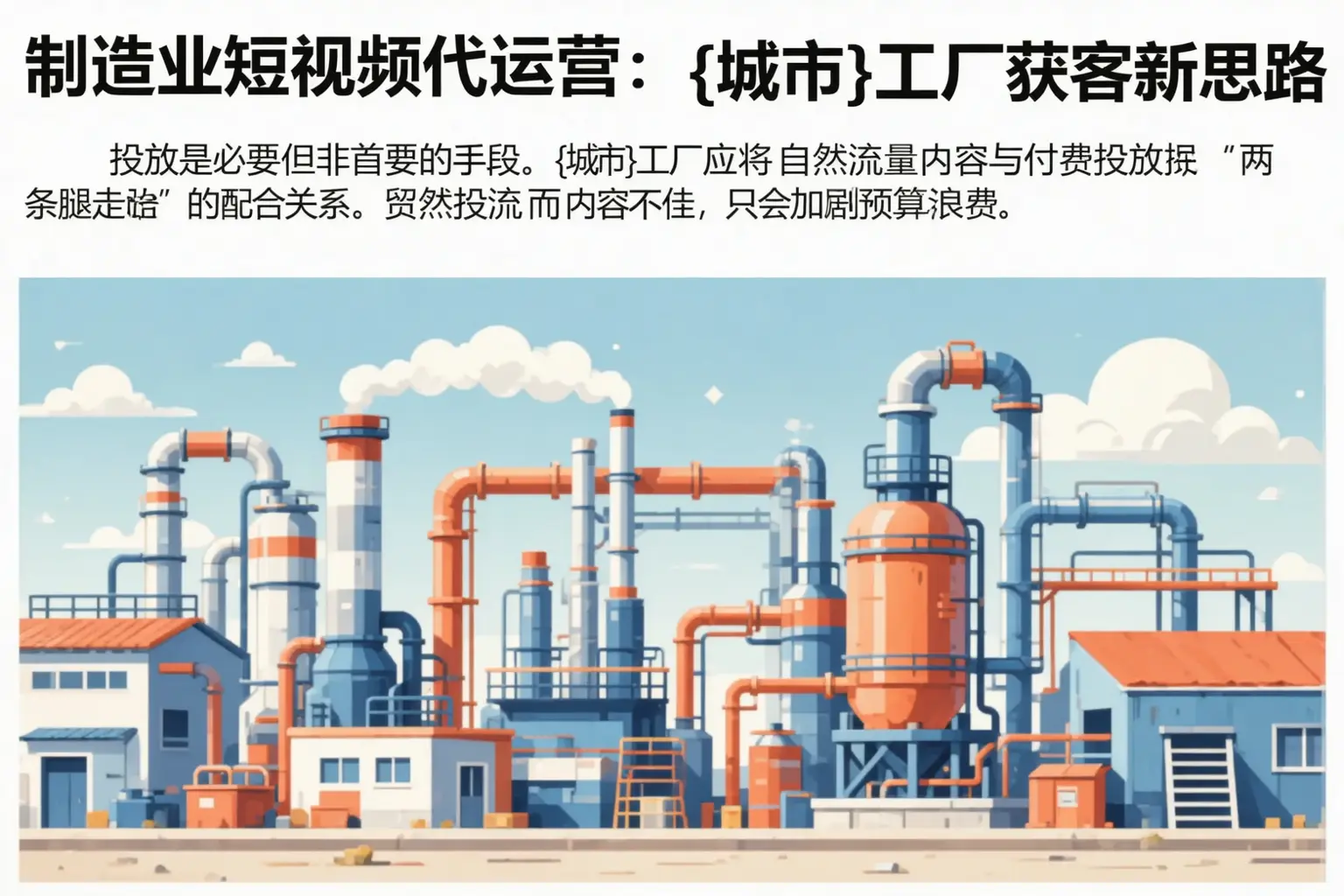 制造业短视频代运营:同江工厂获客新思路